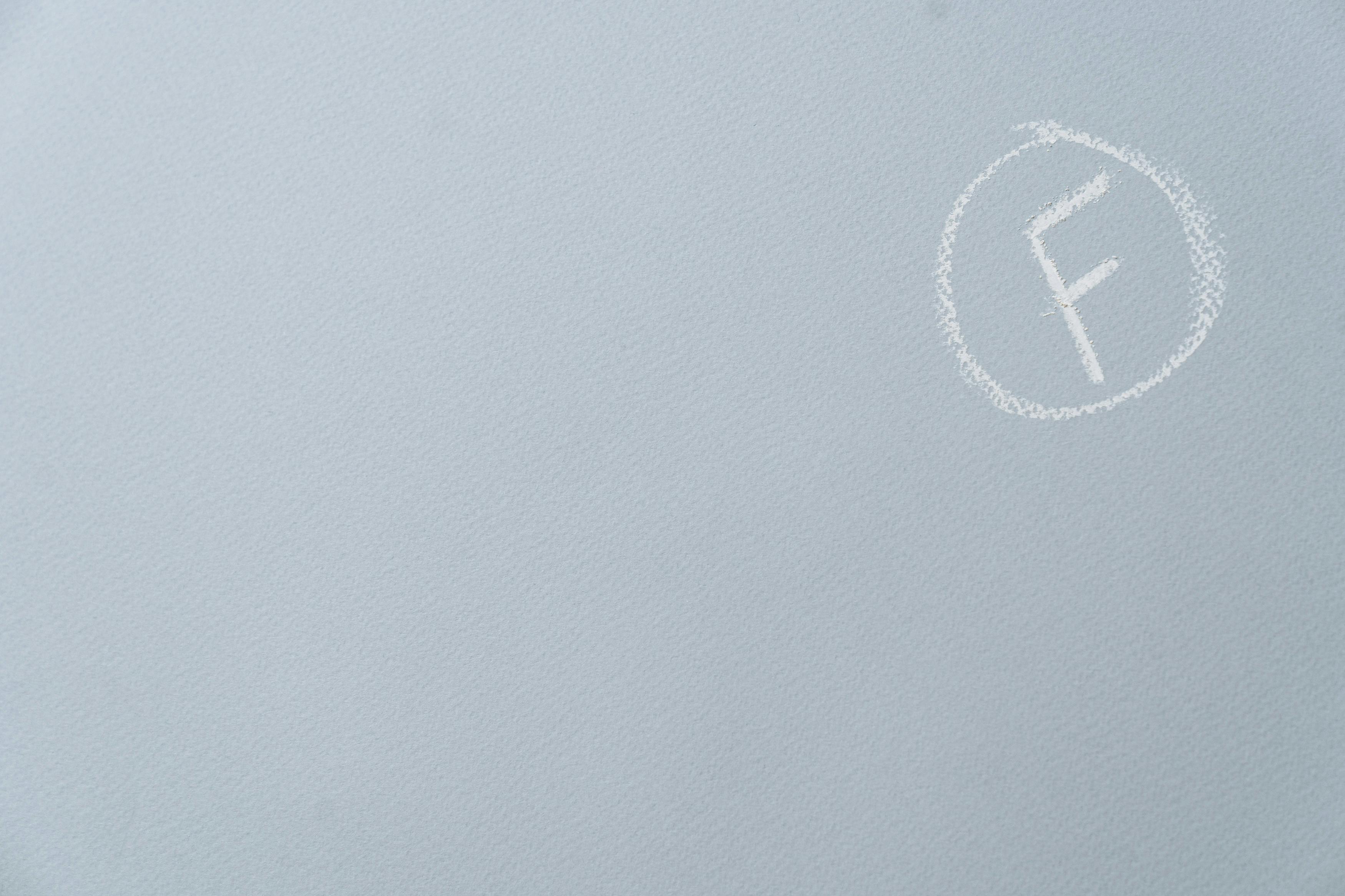 A white wall with an uppercase letter F circled, representing the in-page search behavior that reveals a content structure problem.